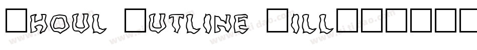 Ghoul Outline Fill字体转换